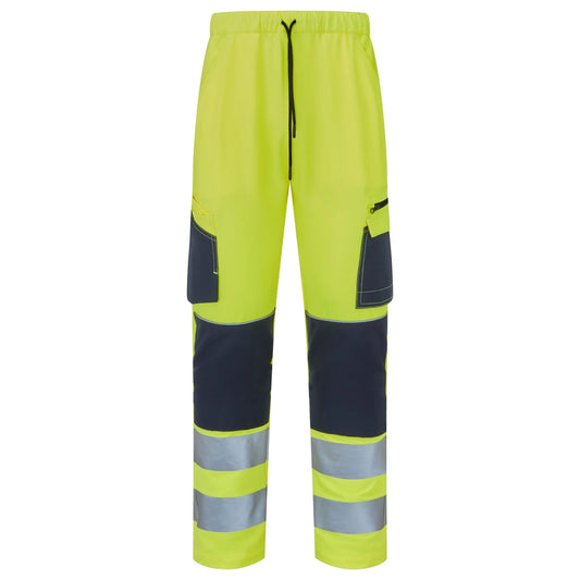 Supertouch System Hi-Vis Eco Stretch Jogger - Yellow/Navy