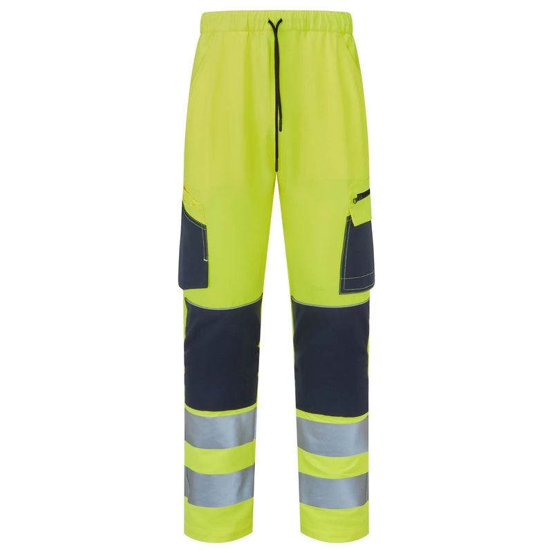 Supertouch System Hi-Vis Eco Stretch Jogger - Yellow/Navy