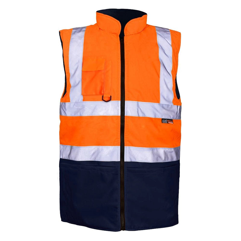 Supertouch Hi-Vis 2 Tone Bodywarmer - Orange/Navy