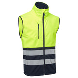 Supertouch Essentials Hi-Vis Eco Coolair Softshell Gilet - Yellow/Navy