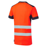 Supertouch System Hi-Vis Eco CottonCool T-Shirt - Orange/Navy
