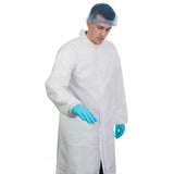 Supertouch Non-Woven Visitor Coats - Velcro - Case of 50