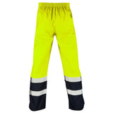 Supertouch Hi-Vis 2 Tone Overtrousers - Yellow/Navy
