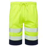 Supertouch Essentials Hi-Vis Eco CottonCool Shorts - Yellow
