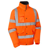 Supertouch Hi-Vis Fleece Lined Bomber Jacket - Orange