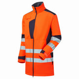 Supertouch System Hi-Vis Eco 3 Layer Softshell Parka - Orange/Navy