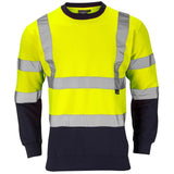 Supertouch Hi-Vis 2 Tone Sweatshirt - Yellow/Navy
