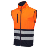 Supertouch Essentials Hi-Vis Eco Coolair Softshell Gilet - Orange/Navy