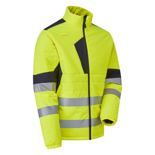 Supertouch System Hi-Vis Eco 2 Tone Thermal Baffle Jacket - Yellow/Navy
