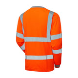 Supertouch Hi-Vis Long Sleeve Bird Eye T-Shirt - Orange