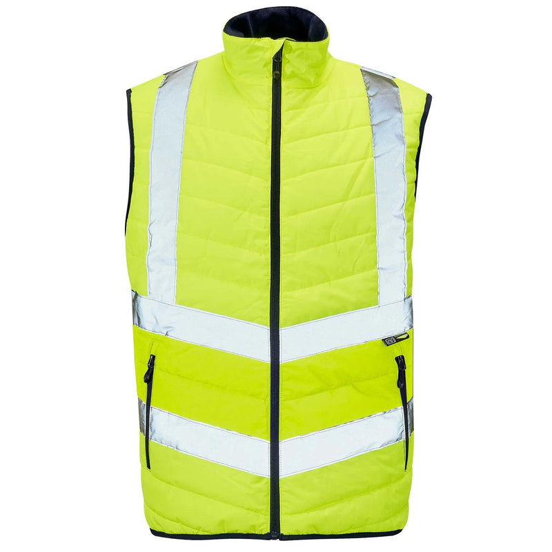 Supertouch Hi-Vis Puffer Bodywarmer - Yellow