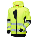 Supertouch System Hi-Vis Eco Zip Through Hoodie - Yellow/Navy