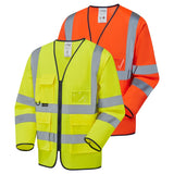 Supertouch Hi-Vis Long Sleeved Vest - Zip - Orange