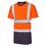 Supertouch Hi-Vis 2 Tone T-Shirt - Orange/Navy