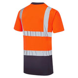 Supertouch Hi-Vis 2 Tone T-Shirt - Orange/Navy