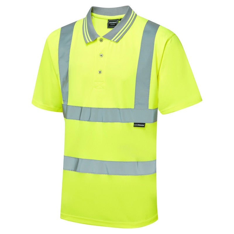 Supertouch Eco Hi-Vis Bird Eye Polo Shirt - Yellow