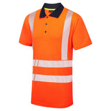 Supertouch Essentials Hi-Vis Eco CoolMax Polo - Orange/Navy