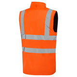 Supertouch Hi-Vis Reversible Fleece Lined Bodywarmer - Yellow/Navy
