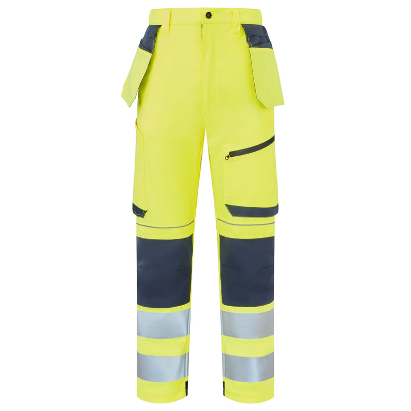 Supertouch System Hi-Vis Eco Stretch Holster Trousers - Yellow/Navy