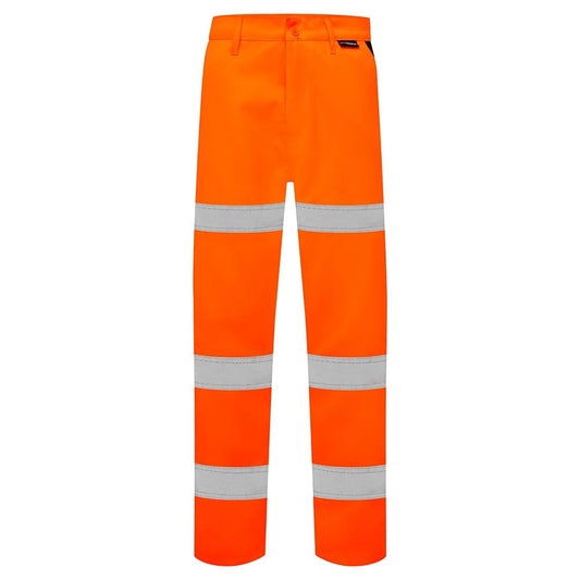 Supertouch Hi-Vis 3 Band Polycotton Trousers - Yellow