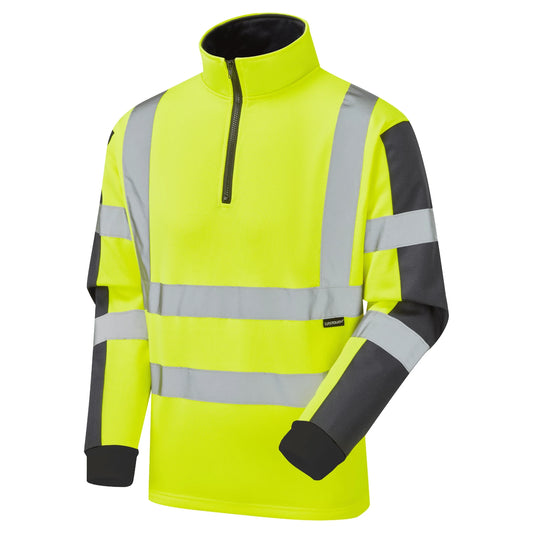 Supertouch Hi-Vis 2 Tone Rugby Shirt - Yellow/Navy