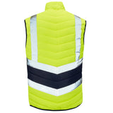 Supertouch Hi-Vis 2 Tone Puffer Bodywarmer - Yellow/Navy