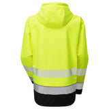 Supertouch Essentials Hi-Vis Eco Hooded Softshell Jacket - Yellow/Navy