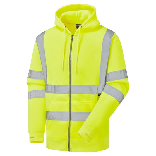 Supertouch Hi-Vis Zipped Hoodie - Yellow