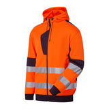 Supertouch System Hi-Vis Eco Zip Through Hoodie - Orange/Navy