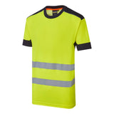 Supertouch System Hi-Vis Eco CottonCool T-Shirt - Yellow/Navy