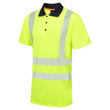Supertouch Essentials Hi-Vis Eco CoolMax Polo - Yellow/Navy