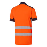 Supertouch System Hi-Vis Eco CottonCool Polo Shirt - Orange/Navy