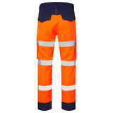 Supertouch Hi-Vis 2 Tone Combat Trousers - Orange/Navy