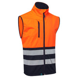 Supertouch Essentials Hi-Vis Eco Coolair Softshell Gilet - Orange/Navy