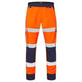 Supertouch Hi-Vis 2 Tone Combat Trousers - Orange/Navy