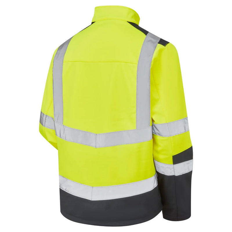 Supertouch Hi-Vis 2 Tone Softshell Jacket - Yellow/Navy