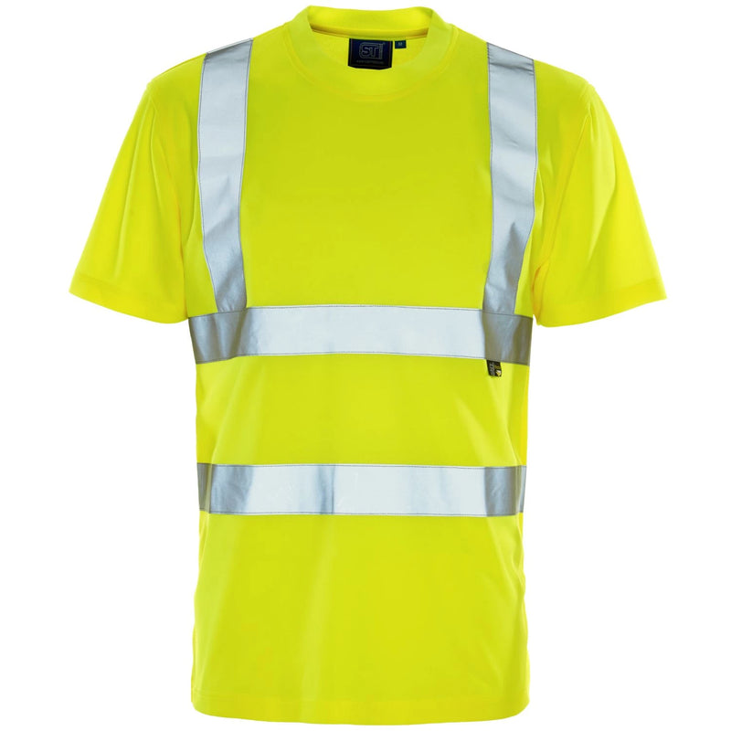 Supertouch Hi-Vis Bird Eye T-Shirt - Yellow