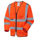 Supertouch Hi-Vis Long Sleeved Vest - Zip - Orange