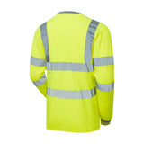 Supertouch Hi-Vis Long Sleeve Bird Eye T-Shirt - Yellow