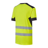 Supertouch System Hi-Vis Eco CottonCool T-Shirt - Yellow/Navy