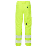 Supertouch Essentials Hi-Vis Eco CoolAir 4-Way Stretch Trousers - Yellow/Navy