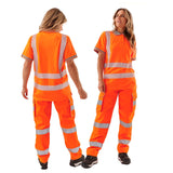 Supertouch Women's Hi-Vis Savannah Bird Eye Polo Shirt - Orange