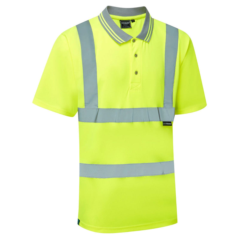 Supertouch Eco Hi-Vis Bird Eye Polo Shirt - Yellow