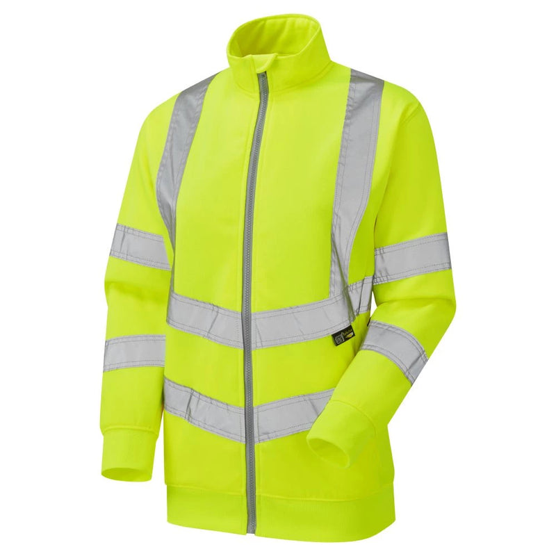 Supertouch Women's Hi-Vis Eshaal Zipped Sweatshirt - Yellow