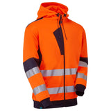 Supertouch System Hi-Vis Eco Zip Through Hoodie - Orange/Navy
