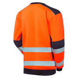 Supertouch System Hi-Vis Eco Crew Neck Sweatshirt - Orange/Navy