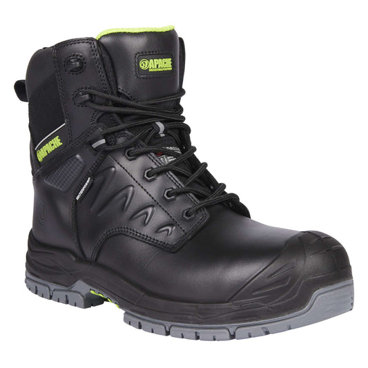 Apache Chilliwack Black Waterproof Side Zip Safety Boot S7S