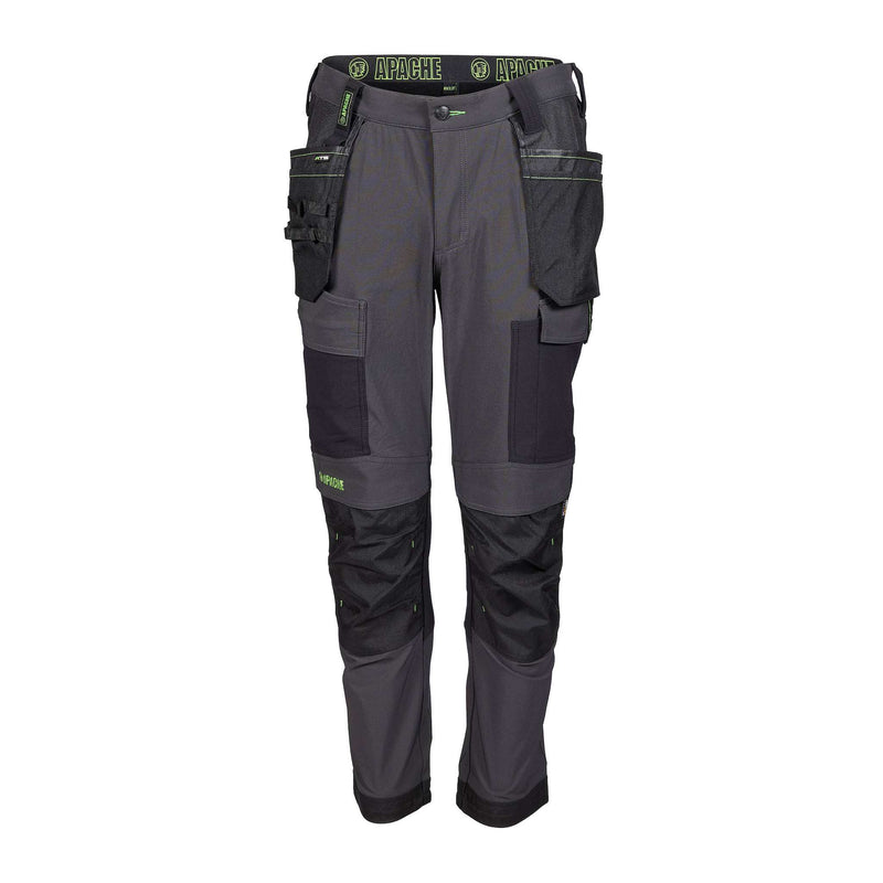 Apache Calgary 4-Way Stretch Work Trousers Grey/Black