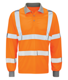 Orbit Hi Vis Long Sleeve Polo Shirt