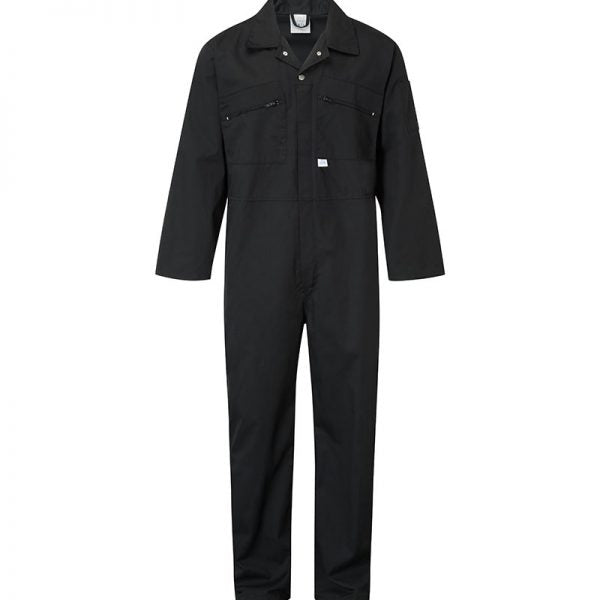 366 Zip Front Boiler Suit Black